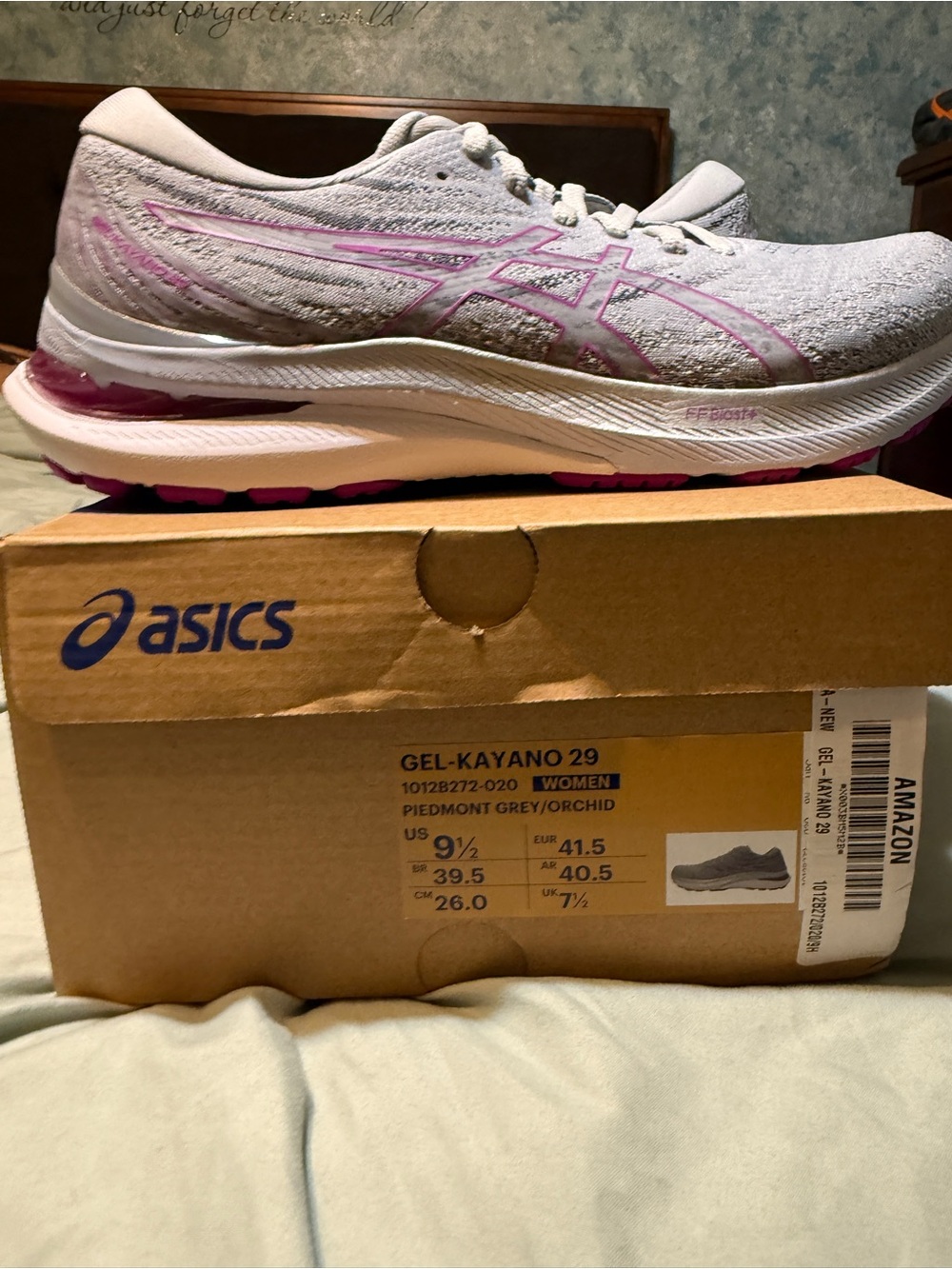 ASICS Gel-Kayano 29 Women's Running Shoes - Piedmont Grey with Orchid Accents